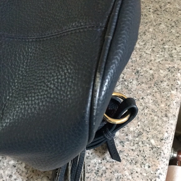 Dark navy Dooney & Bourke satchel purse - Picture 9 of 11